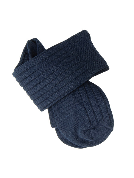Cotton Rib Socks - Navy