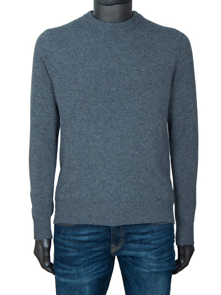 Wool Crew Neck Sweater - Charcoal