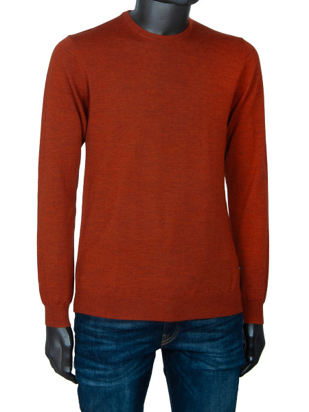 Extrafine Merino Wool Pullover - Burnt Orange