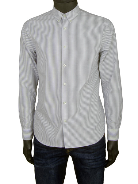 Blue-Grey Stripe Cotton Shirt