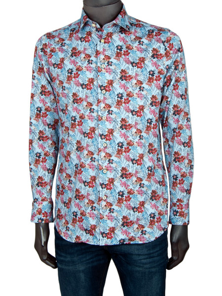 Lux Shirting - Faded Rose Flower Print 