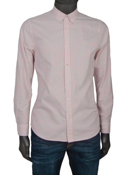 Faded Rose Stripe Cotton Shirt