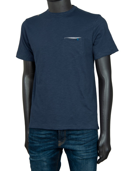 Pocket T-shirt - Navy with Stripe Detail