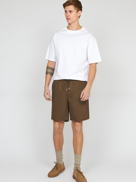 Linen Cotton Shorts - Brown Soil