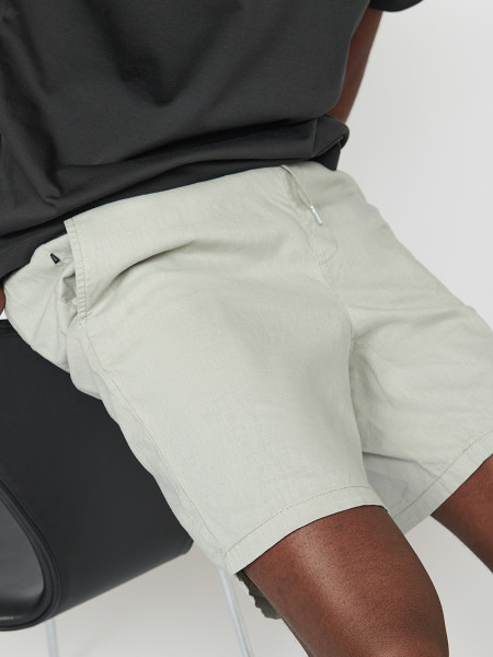 Linen Cotton Shorts - French Grey