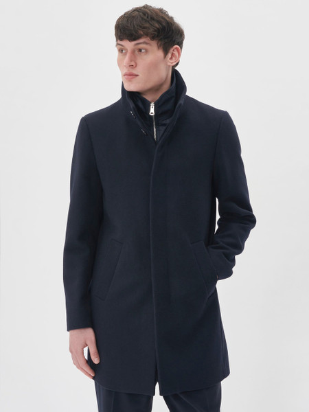 Harvey Wool Coat - Dark Navy