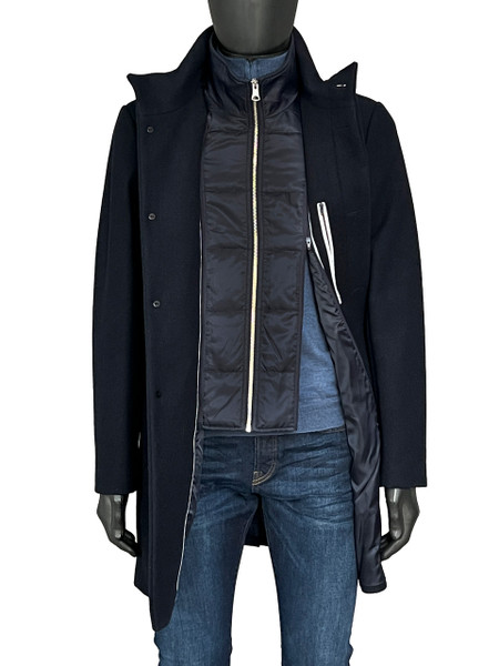 Matinique Harvey Wool Coat - Dark Navy