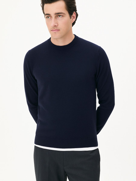 Crew Neck Jumper  - Dark Navy