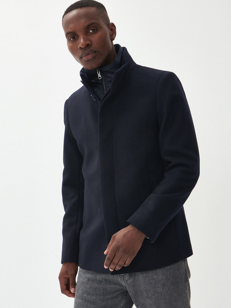 Short Harvey Coat - Dark Navy