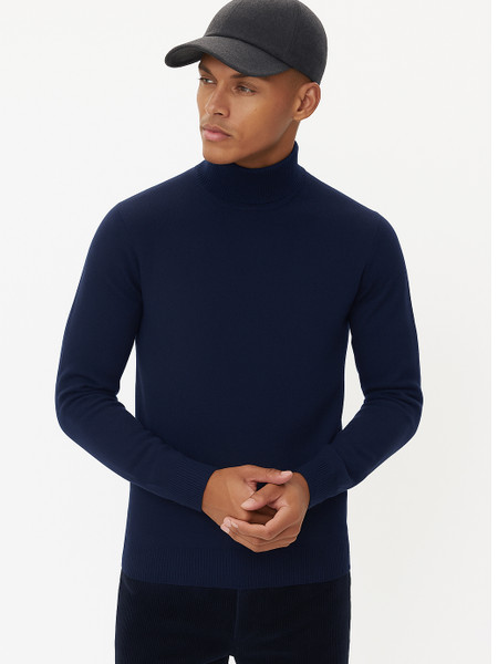 Roll Neck Jumper- Dark Navy