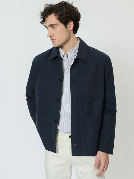 Matinique Combs Overshirt - Dark Navy