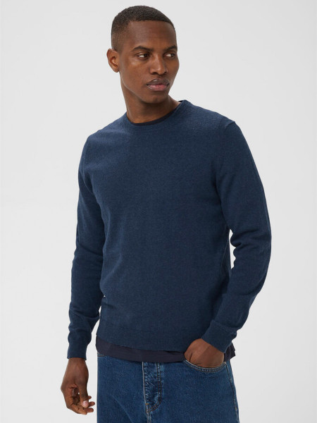 Matinique Henri Cotton-Wool-Knit  - Navy