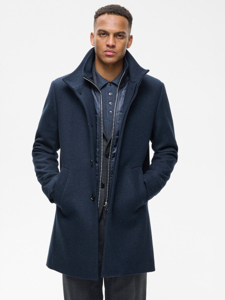 Matinique Harvey Wool Coat - Blue Nights