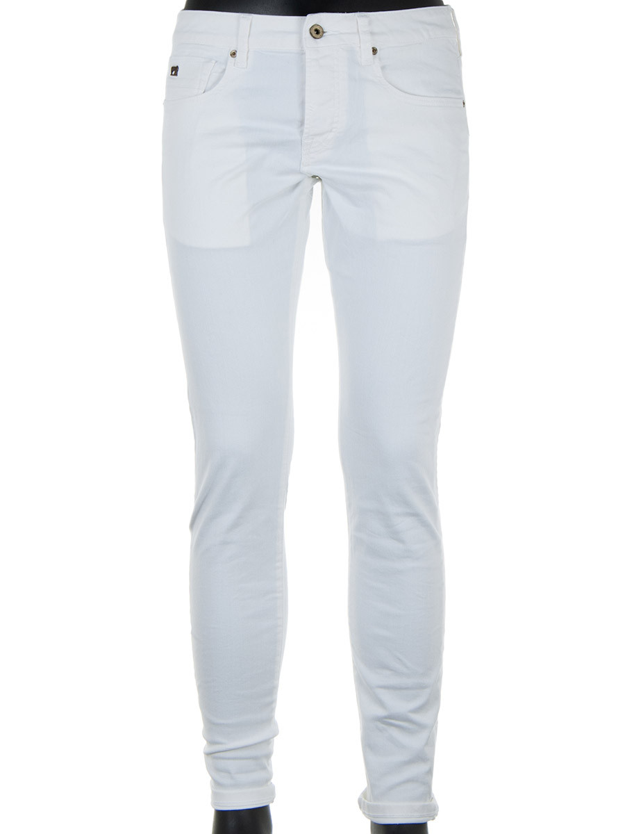 White Garment Dyed Denim Jeans Oscar Milo