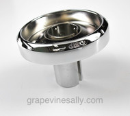 Original Vintage New Chromed Robertshaw Gas OVEN CONTROL KNOB Bezel Ring. Rear Stem is 1-3/8"