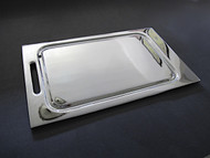 VERY NICE USED CHROME Stove Top Cooking Griddle for a vintage 1940's-50's Wedgewood Gas Stove. This is a very heavy griddle. Please note this style has 1 drip hole.

MEASUREMENTS: 20-1/2" x 12-3/8" (from the rear)