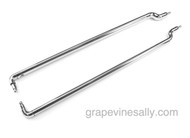 Set of Two NEW CHROMED Original 40's-50's Vintage O'Keefe & Merritt Stove Top Folding Vanishing Shelf Support Rods. These are the thicker style that mounts on the outside of the L&R side panels. Each fits left or right side. The chrome is new. This is a very nice set.

MEASUREMENTS: Each Rod is 16.75" Long