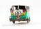 !960's Volkswagon Bus Tin Folk Art
MEASUREMENTS: Length 12-1/2"  /  Height 7-1/2" / Width 6.0"