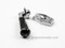 MEASUREMENTS: The exposed black pendant portion measures 2-3/8"  /  Overall length from chrome mount: 3-1/2"   /   Top Trim: 2-1/8" W  /  1-1/4" H 