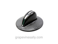 Vintage Gas Stove Grey Burner Control Knob. Bright and shiny, there are no cracks, chips or stains - the rear "D" is in excellent condition. This a reproduction knob.
Color: Grey with Trim
Fits the standard "D" valve stem - Diameter of rear: 1-7/8"