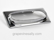 LAST ONE! Very Nice Used Chromed Vintage O'Keefe & Merritt stove top exterior exhaust style vent. Although this vent is used chrome, it is as close to a new chrome vent as one can get. It has been thoroughly cleaned and is ready to use. 

This vent fits most OK&M vintage models that use the 6-1/8 wide vents. Used with exterior exhaust venting. Fits the vintage 1940's - 1950's O'Keefe & Merritt stoves.

MEASUREMENTS: Width 6-1/8"  /  Depth 2-1/2"  /  Top Oval Exhaust Mounting Flange 5-1/2" x 1-5/8"
