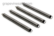 SAVE OVER 15% - Set of 4 NEW vintage Wedgewood Gas Stove NEW Oven Door Springs - Each oven door uses two springs. Replacing both oven door springs is recommended to maintain equal & proper tension. This will also help prevent panel and knob browning.

MEASUREMENTS: Each Overall Length 6.0"