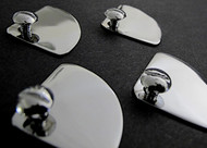 Set of 4 Original New Chromed Butterfly Air Vents with Screws. These fit vintage O'Keefe & Merritt & Wedgewood gas stoves and many other brands.