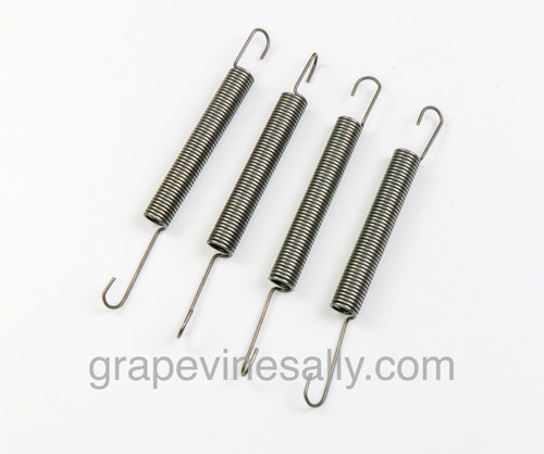 SAVE OVER 15% - Set of 4 NEW vintage O'Keefe & Merritt Gas Stove NEW Oven Door Springs - Each oven door uses two springs. Replacing both oven door springs is recommended to maintain equal & proper tension. This will also help prevent panel and knob browning.

MEASUREMENTS: Each Overall Length 5-7/8"
