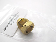 New in the package - Brass Breakaway Ferrule 7/16" Tubing 
Used with the 7/16 gas aluminum tubing found in the vintage stoves connecting thermostats and safety valves. Compression fitting.