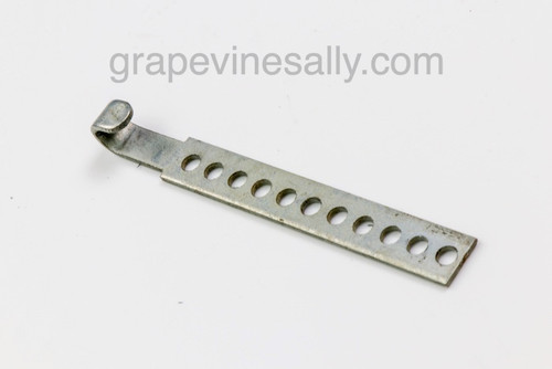 When you need your spring/s to be just a little bit longer. This spring extension bracket gives you a bit more flexibility. You can crimp the end, or not. Choose a hole that gives you the tension you want - clip off the unused portion. 

MEASUREMENT: Overall Length 3-1/4" 