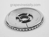 1 Re-Conditioned Vintage Gaffers & Sattler Stove Top Burner. Aluminum burner - it has been professionally polished and are absolutely gorgeous. Please notice the small wear marks on the top - they have no bearing on the burner performance.

MEASUREMENTS: Diameter 3-1/8" 