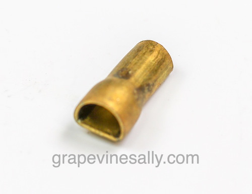 LIMITED SUPPLY - Burner Knob / Valve Stem Standard 'D' Brass Stem Extender - the larger side inserts over the valve stem, the smaller end inserts into the burner knob standard 'D'.

There are times vintage stove owners are unable to find exact replacement knobs for their stoves - these stem extenders sometimes add just enough 'reach' to make a non-original knob work. Please compare measurements and the knob you are using to be certain it will work on your stove. 

OVERALL STEM EXTENDER LENGTH: 7/8"
