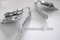 LIMITED SUPPLY
Set of two, L&R Original NEW CHROME Vanishing Shelf/Cover Spring Arm Hinges Left and Right Side Hinges. These are used with your rear of stove vanishing shelf springs hook in place. If you are restoring your vintage O'Keefe & Merritt, these are the fine details that help with that WOW factor! 

Spring arm extends approx. 3.25" . Mounting hinge holes are 1.50" (thinner) and 1.25" OC.