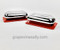 RED ROCKS!

A Set of TWO Vintage O'Keefe & Merritt stove used porcelain enameled and chrome vents. These were found on several early mid-40's Vintage O'Keefe & Merritt stoves. It is quite rare to find these in red. The chrome is not new chrome, however it looks like it has been recently re-chromed. 

MEASUREMENTS: Width 6-1/8"  /  Depth 2-1/2"