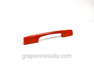 This is a Red 15" O'Keefe & Merritt Vintage Stove Handle without the L&R Chrome End Caps.

Without the end caps the overall length is 10.0". This fits the vintage 1940's-50's O'Keefe & Merritt Gas Stove Oven Door & Drawer. The red plastic/bakelite is bright and shiny, the underside is slightly less shiny. it has been reconditioned - this handle is in very nice used condition, no cracks, chips.

This handle accomodates the fold-over style of chrome end caps .

MEASUREMENTS: BAKELITE PORTION Overall Length - 10.0" Screw Mounting Holes - 6.0" (on center)
