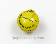 This is an ORIGINAL BAKELITE YELLOW Vintage Robertshaw Oven Control Knob with a 1.0" Rear Stem. 

These knobs are ORIGINAL YELLOW bakelite, this is not painted. Original red, black, yellow, blue knobs and handles are extremely rare and hard to find. When you find these you try to preserve them as long as possible. This is an extremely rare find.

No cracks, chips or stains. It is in excellent condition, works with the original vintage right turn Robertshaw Model BJ thermostats.  

New chrome bezel rings and 2.0" oven knob springs also available in store.