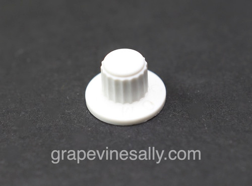 This is the only one we have at this time. Hard to find vintage stove top Telechron clock knob. These are used on clocks and timers that were found on the 40's-50's vintage stove top clocks. The Telechron clock knobs use a reverse thread. THEY DO NOT PULL OFF as with the International clock, these knobs screw off and on. The Telechron clock knobs are a very rare find.
