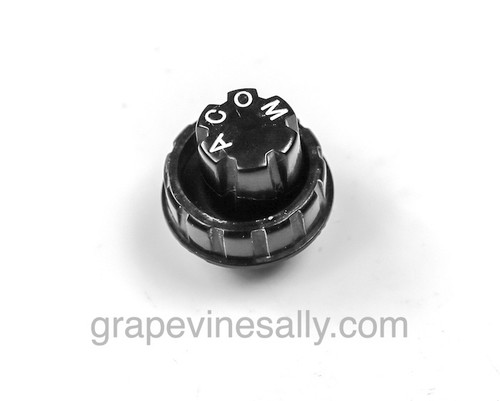 Hard to find vintage stove top black two piece timer, clock knob. These are used on clocks and timers that were found on the 40's-50's vintage stove clocks and timers.  