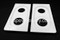 Original Vintage 1940's-50's Wedgewood Stove Used White PORCELAIN ENAMELED Stove Tops.
These fit the vintage 21" wide apartment size Wedgewood stoves. There a few very small touch-ups we've made, they are barely noticeable - this is a nice used set.

PLEASE NOTE: This set has the rounded corners on the front OUTER CORNERS, all other corners are square. This is a very rare find. These use the Left & Right Wedgewood double oval grate.

MEASUREMENTS: Depth: 21.0" x Width Each Side Panel: 10-3/4"

