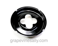 LIMITED SUPPLY! Original NEW PORCELAIN ENAMELED Vintage CHAMBERS Stove Top clover style drip tray. The black porcelain enamel is new. 

The last photo shows this drip tray with the Chambers 8.0" grate - the grate is not included, it is for demonstration purposes only.

A very rare find.

MEASUREMENTS: 