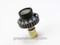 Original black Robertshaw right turn oven knob dial with white lettering. This knob is bright and shiny, the lettering is in very good condition. The top cap shows normal wear. There are no chips or cracks. The rear stem is 1-7/8" - these long stem oven knobs are a bit of a rare find.

Works with the original vintage right turn Robertshaw model BJ thermostats. A beautiful accent to any vintage stove.

REAR STEM IS: 1-7/8"