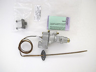 This is a LEFT TURN Vintage Robertshaw Thermostat Model BJ Factory Re-Built. This thermostat has been calibrated and tested. It is guaranteed to work like a new thermostat. Gas Connection - Rear Housing CENTER DOWN Connect  /  7/16" Compression  /  Left Turn  /  Capillary Length - Approximately 48" / Pictured flange is NOT INCLUDED with the thermostat. 