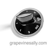 Black Flush Mount Vintage Stove Used Burner Control Knob Dial with Chrome Trim. Can be used on various stove brands. Very lightly used, there are no chips or cracks - in very nice condition. Generally ship next business day. 

Diameter: 2-3/16"   -   Rear 'D' Width: 1/4"