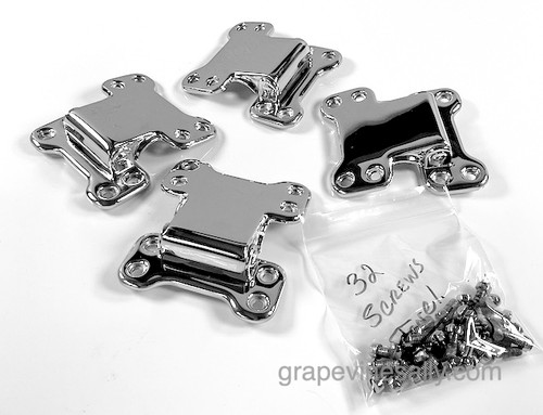 These are for the Double Door GE Monitor Tops

Complete set 4 NEW CHROMED Double Door Monitor Top Refrigerator Hinges with new chromed screws. These were introduced in 1933, and made through 1936. The double door GE Monitor Tops are among the most collectible of all the monitor tops. These beauties were primarily manufactured between 1933-1936. The cylindrical compressor on top resembled the Civil War monitor turret, hence the name. 

Included: 4 Door Hinges plus 32 original screws 

All of our new chromed parts are Triple Plated (copper, nickel, chrome).

 