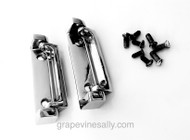 NEW CHROMED original vintage 1930's GE Monitor Top Ice Box Refrigerator Door Hinges. Includes 2 new chromed door hinges with 8 original screws.These are the narrower ones. 

Overall Length: 3-7/8"

BOTH SETS OF MOUNTING HOLES ARE 2-1/4" O/C

All of our new chromed parts are Triple Plated (copper, nickel, chrome)

 