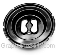NEW PORCELAIN ENAMELED Original Vintage Chambers Stove Round Burner Drip Trays. This is the deep dish style. VERY LIMITED SUPPLY.
MEASUREMENTS: Upper Outer Edge: 9-1/8" - The underside lower dish inset: 6-1/4"
Overall depth of dish is approx. 2.0"
Ask us about vintage Chambers stove cores credits.