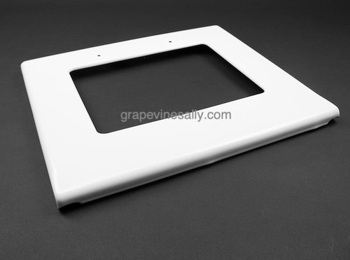 Original Vintage O'Keefe & Merritt NEW PORCELAIN ENAMEL Outer Oven Window Door Panel. Please view all photos and dimensions.

 PLEASE NOTE, this is a beautiful new porcelain enameled OM oven door panel. Prior to having the panel refinished it had two very tiny tap style dings about 2 inches apart directly under the center area of the Bakelite handle when mounted. After the new PE was applied there is now two very small slight indents. Probably will never be noticed, nevertheless less, if one gets very close and looks under the handle you'll see them - they are completely covered with new PE. Other than that detail, this is a gorgeous new porcelain enameled panel. Please be certain you are OK with this detail prior to making your purchase. Call with any questions.

MEASUREMENTS: Width 17-3/4"  /  Height 15-1/4" (measured from rear)