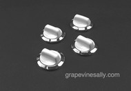 Set of 4 Original Western Holly Stove Burner Control Knobs with Chrome Bezel Ring.
We have re-conditioned these knobs. There are no cracks, chips or stains - the rear "D" is in excellent condition. These work well on most vintage stoves that use a flush mount knob and the standard rear "D".
If you need one or two more singles, they are available in the store.
Color: White
Fits the standard rear "D" valve stem - Diameter of rear bezel: 2.0"