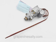 VINTAGE ROBERTSHAW GAS THERMOSTAT MODEL BJ 1/4" pipe threat rear connect - Factory re-built, his thermostat has been calibrated and tested. It is guaranteed to work like a new thermostat. Gas Connection - Rear Housing RIGHT CONNECT. 1/4" Pipe Thread  /  Right Turn  /  Capillary Length - Approximately 48" - 

ONE YEAR WARRANTY INCLUDED.

We recommend you have a certified professional or company with experience in this area install this part.  

"RE-BUILT" When we use this term, this means we at GrapevineSally have had the part/s newly RE-BUILT by factory professionals withover 50 years of experience working with vintage thermostats, safety valves and related gas products. It also means that the thermostat or safety valve HAS NOT BEEN USED post re-build and will perform as new. All re-built thermostats and safety valves are original vintage parts. There are NO REFUNDS, RETURNS or EXCHANGES on re-built thermostats or safety valves. 

We have most styles of Robertshaw Model BJ Thermostats and Safety Valves that are used with the vintage OK&M and Wedgewood stoves IN STOCK NOW and ready to install. 

If you are not certain which which thermostat to order, feel free to call with any questions.

 