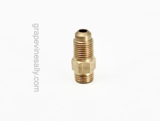 NEW 3/16 Brass Pilot Line Adapter. This fits the vintage Robertshaw Model BJ thermostats that serve the oven pilot through the rear of the RS BJ thermostat. The 3/16 pilot gas line nut screws on the compression side of the adapter. 

Call with any questions.